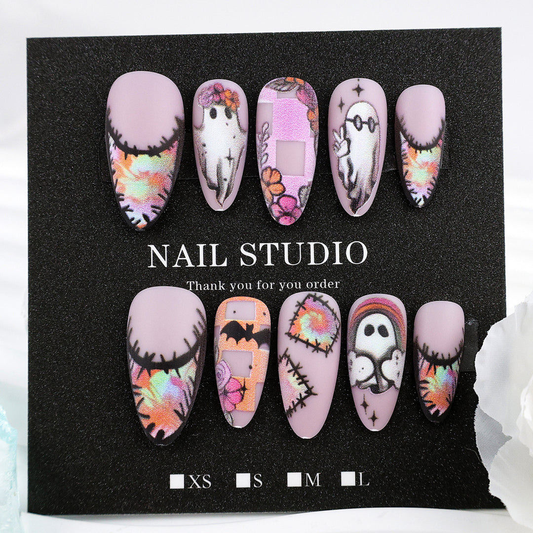 Creative Ghost and Halloween Motif Artificial Nail Set Stornfield
