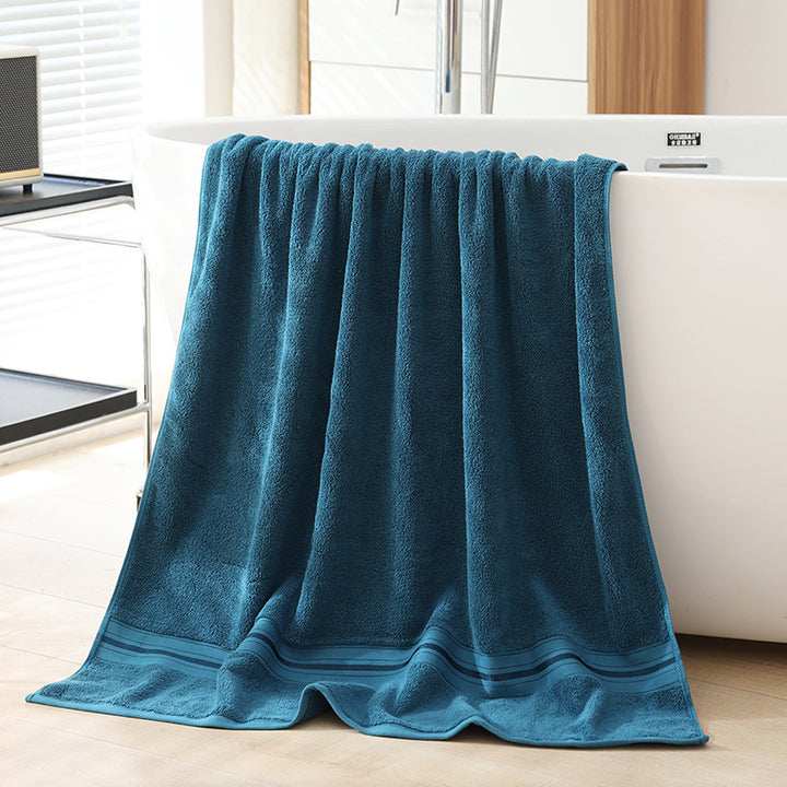 Large soft cotton terry bath towel absorbent wellness towel