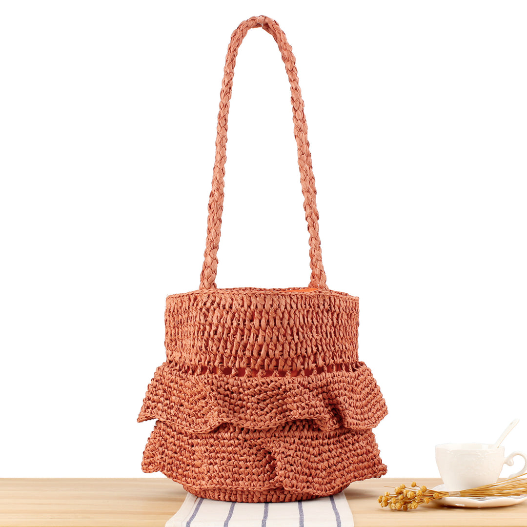 Fashionable Braided Bag with Ruffles Stornfield
