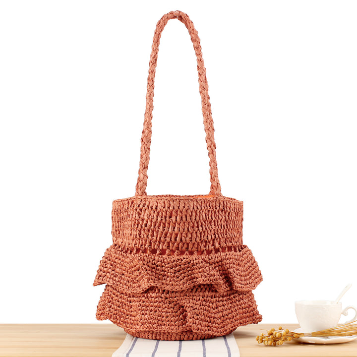 Fashionable Braided Bag with Ruffles Stornfield