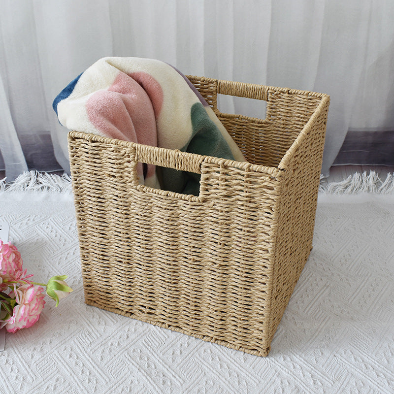 Rustic Woven Storage Bin Stornfield