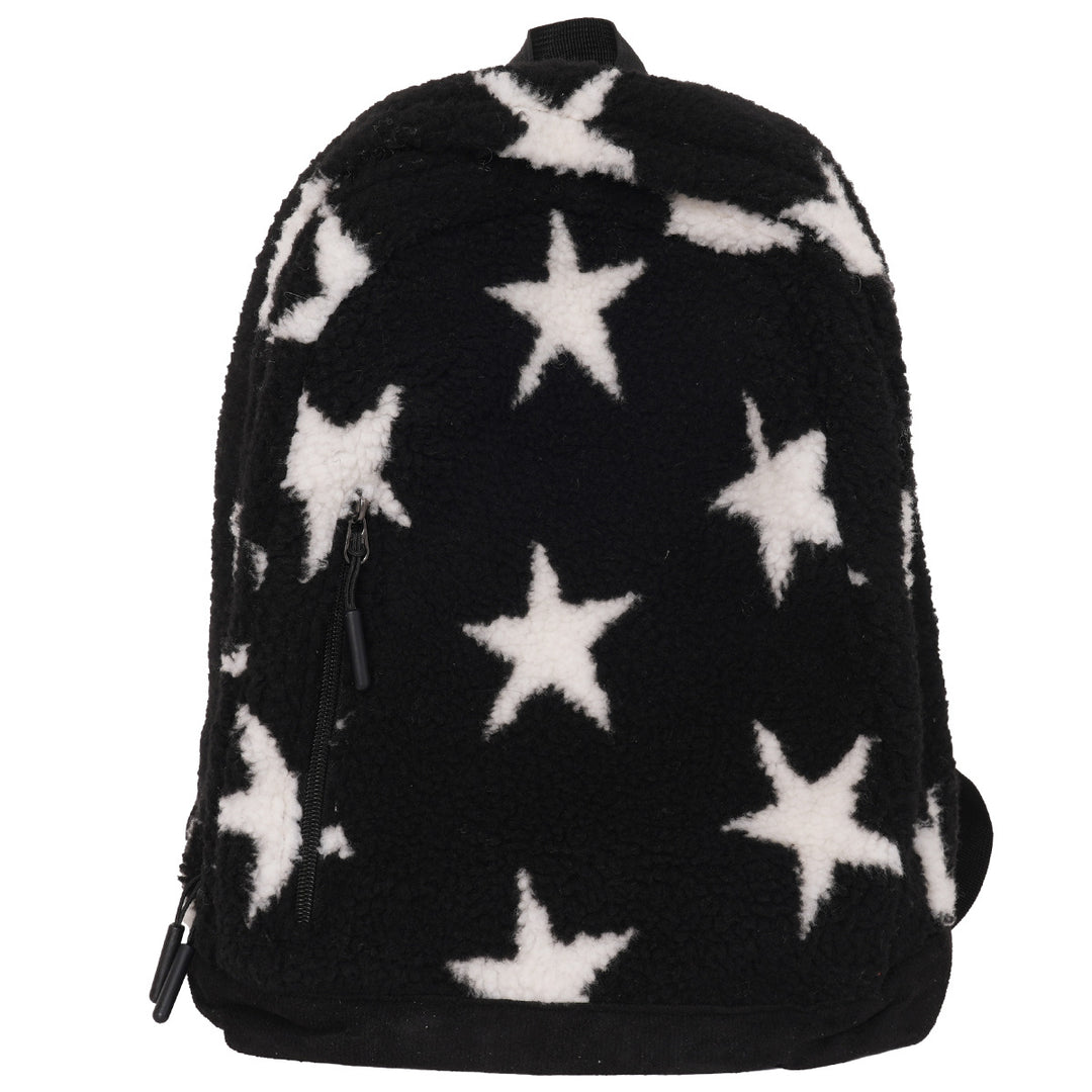Cozy Fleece Star Print School Backpack Stornfield