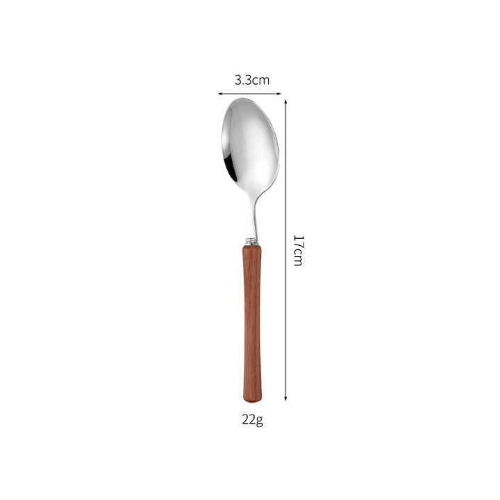 Elegant serving spoon with ergonomic wooden handle Stornfield