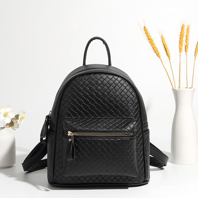 Woven Leather Mini Backpack Stornfield