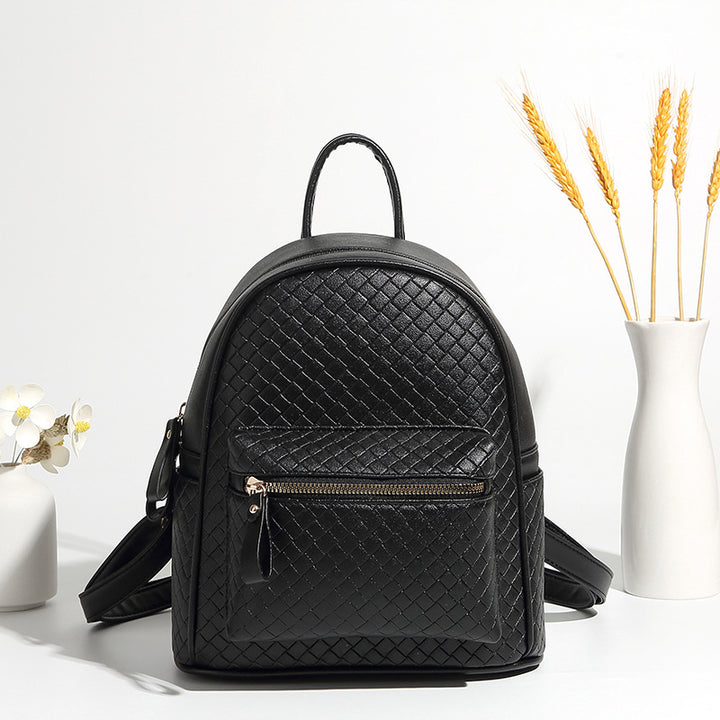 Woven Leather Mini Backpack Stornfield