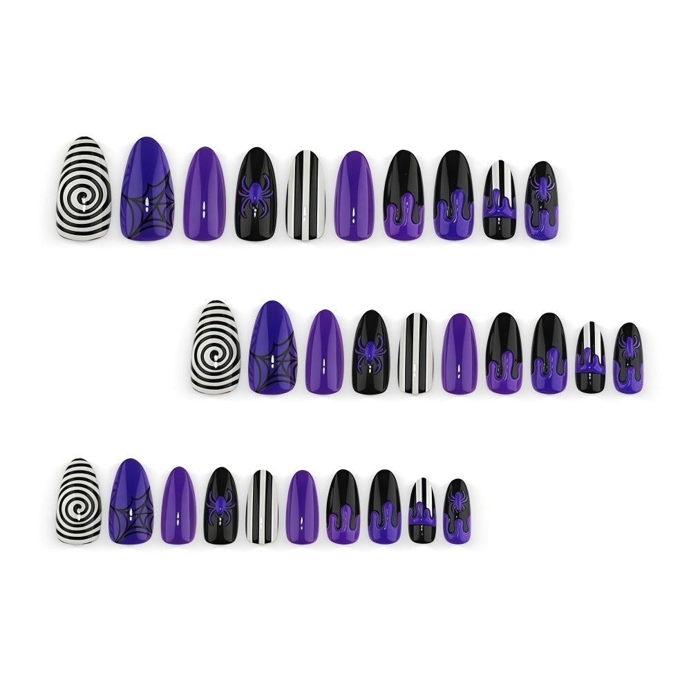 Artificial nails with creepy spider design Stornfield