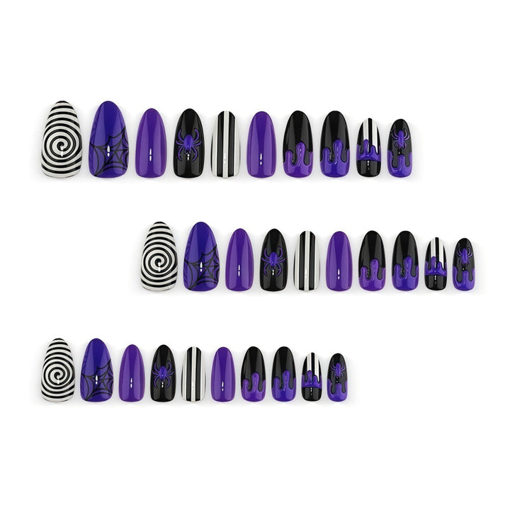 Artificial nails with creepy spider design Stornfield