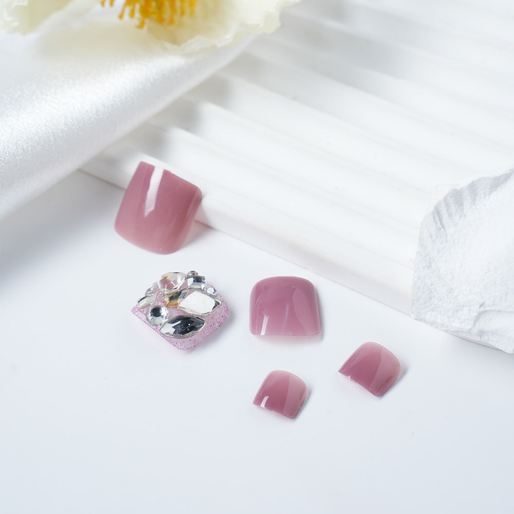 Elegant Glossy French Tip Press-On Nails Stornfield