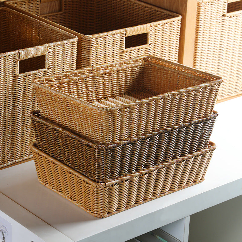 Unisex Rectangular Storage Basket made of hand-woven material Stornfield