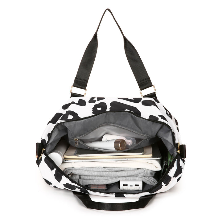Sporty Tote Bag With Stylish Leopard Print Stornfield