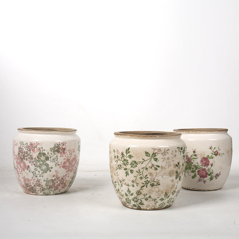 Floral Ceramic Plant Bowl Stornfield