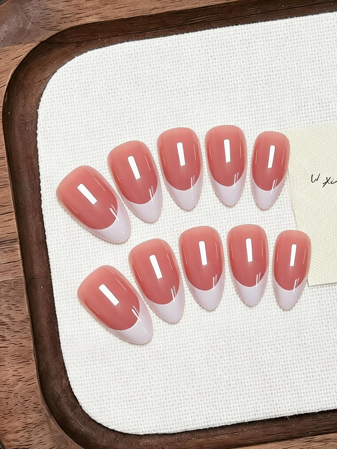 Elegant Artificial Nails with French Design Stornfield