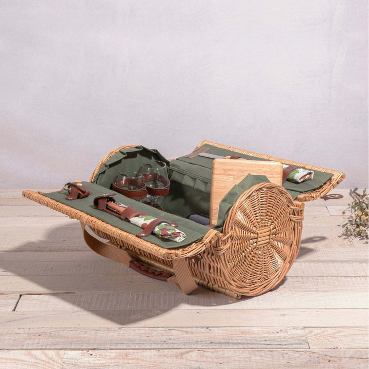 Women's basket with reinforced handle and decorative bows Stornfield