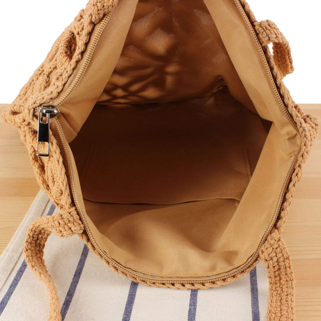 Crochet Tote Bag with Floral Patterns Stornfield