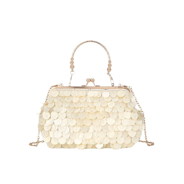 Elegant Shell-Sequined Evening Handbag
