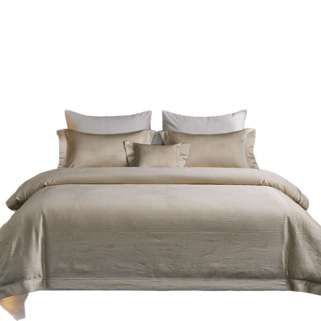 Luxurious Jacquard Satin Duvet Cover Set with Pillow Shams