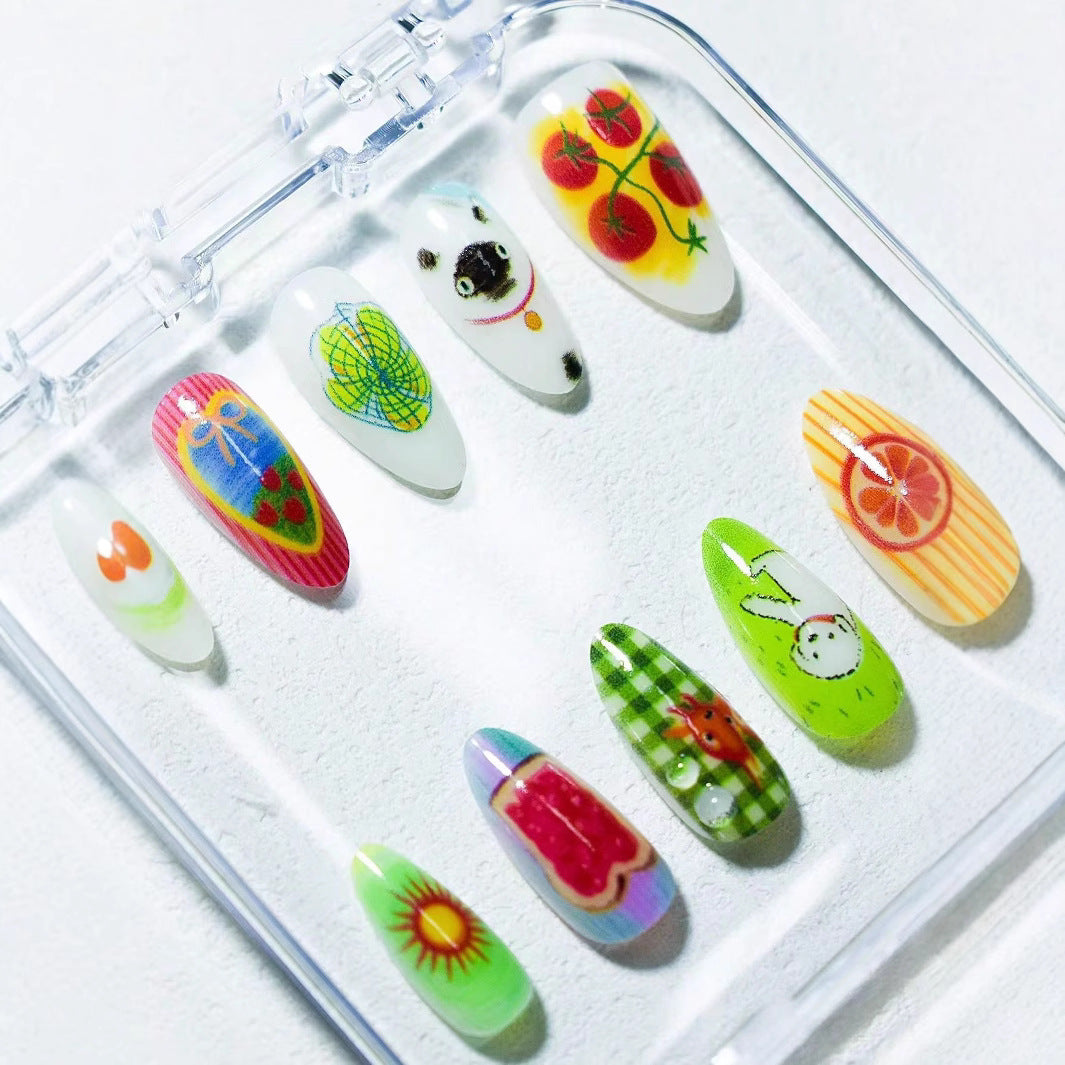 Artistic Themed Press-On Nail Set Stornfield