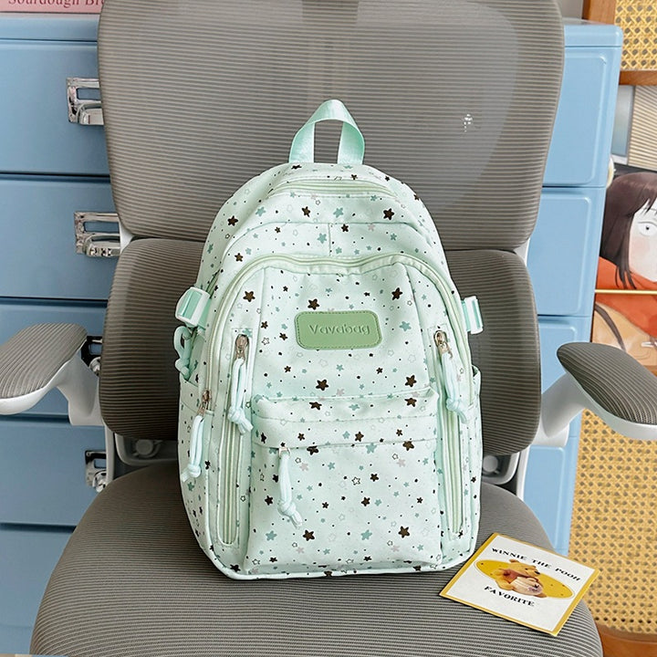 Star-Print Multi-Pocket Backpack Stornfield