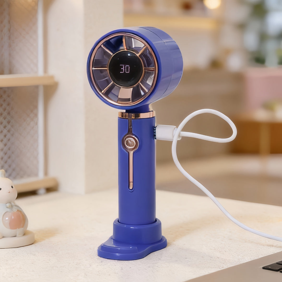 Women's portable USB hand fan with variable speed control Stornfield
