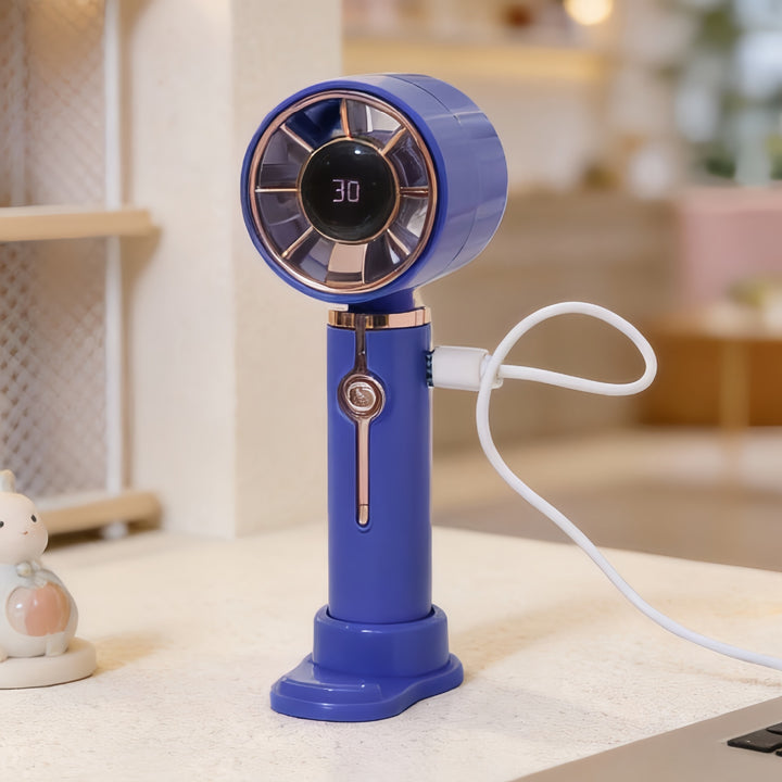 Women's portable USB hand fan with variable speed control Stornfield