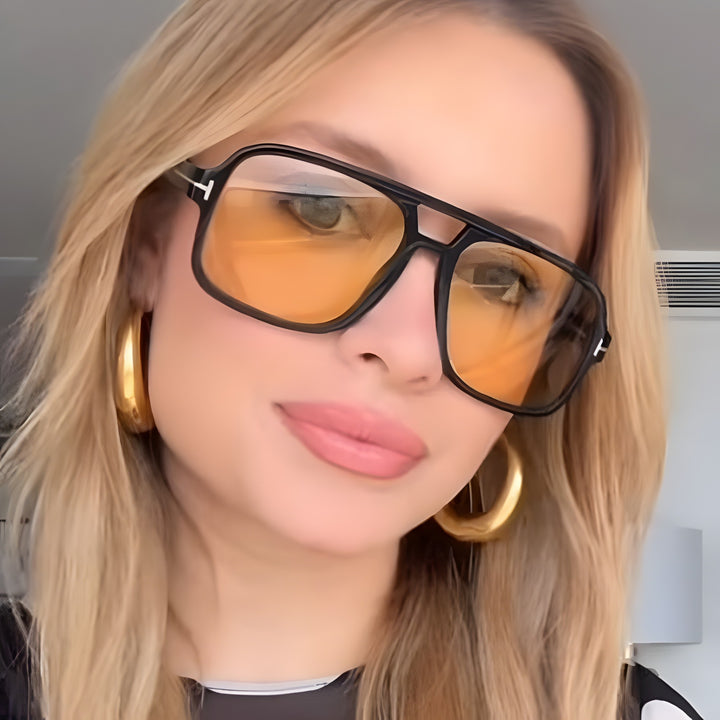 Ladies square designer glasses with delicate frame and modern plastic material Stornfield