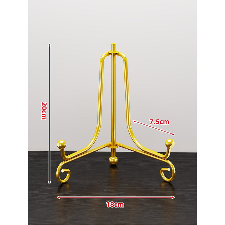 Decorative Curled-Tripod Metal Display Easel Stand