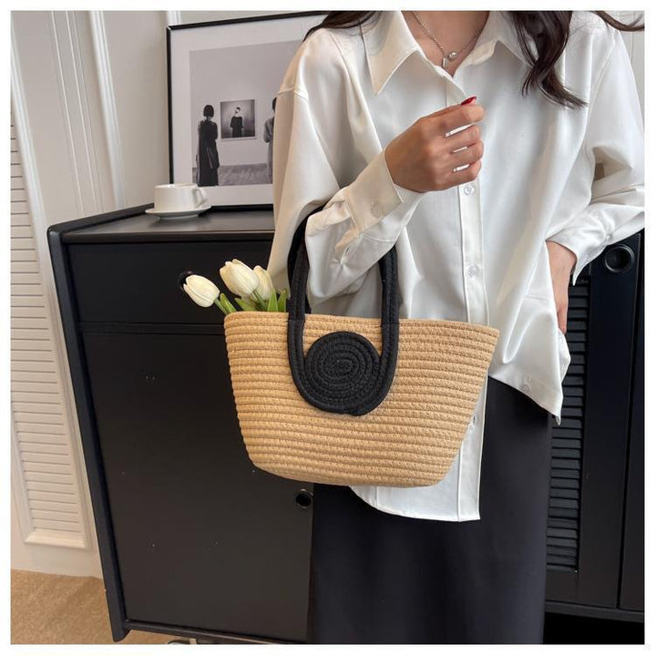 Handmade basket bag with innovative handle Stornfield