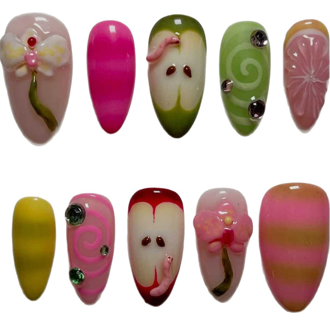 Artistic 3D Fruit Nail Design Stornfield