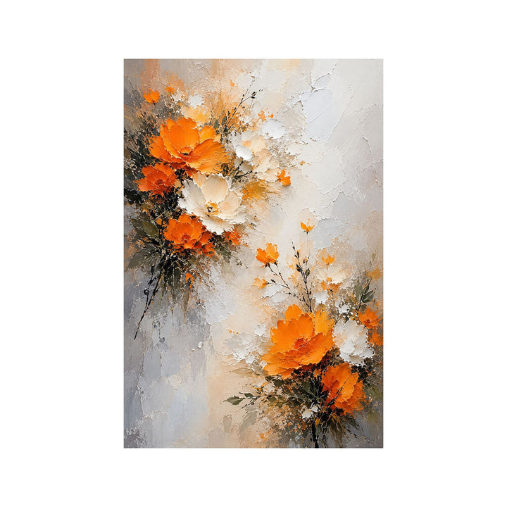 Textured Floral Oil Painting Canvas Art