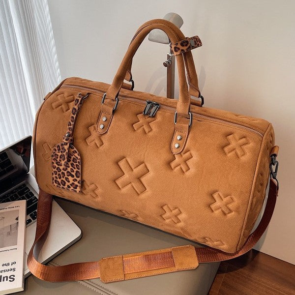 Suede Weekend Duffel Bag