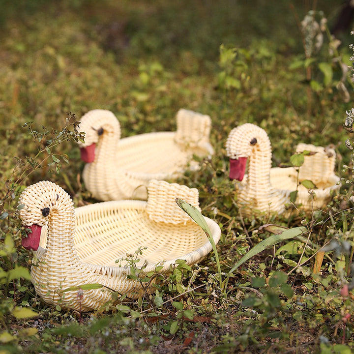 Unisex Braided Decoration Basket in Duck Shape Stornfield