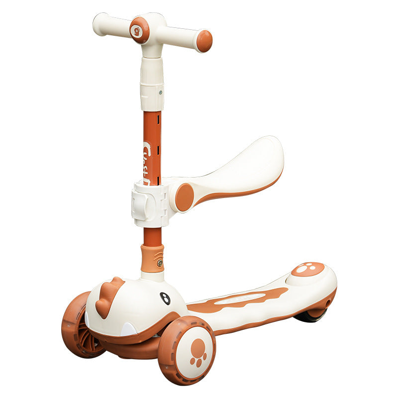 Animal-Themed Lean-to-Steer Kick Scooter Stornfield
