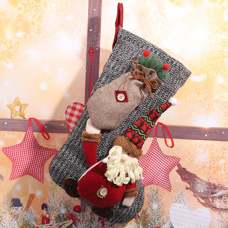 Christmas stocking with festive Gnome motif Stornfield