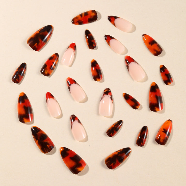 Glossy French Tip Press-On Nails Stornfield