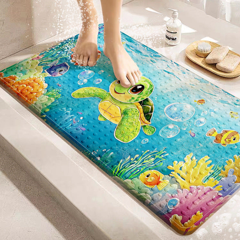 Playful Sea Turtle Bath Mat