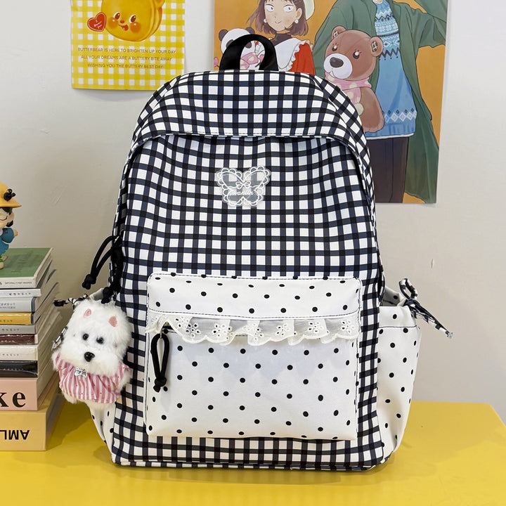 Fun Gingham Patterned Backpack Stornfield