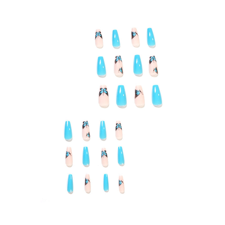 Artful Nail Extensions with Butterfly Motif Stornfield
