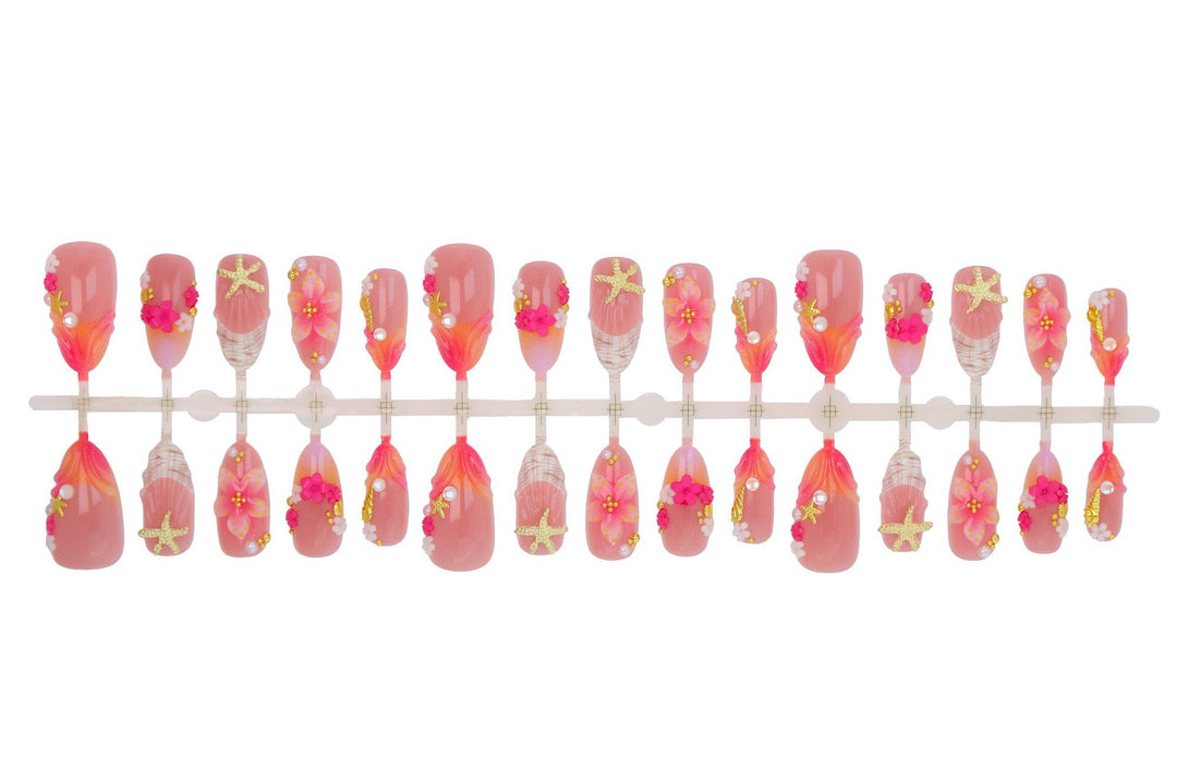 Artificial nail set with playful maritime design Stornfield