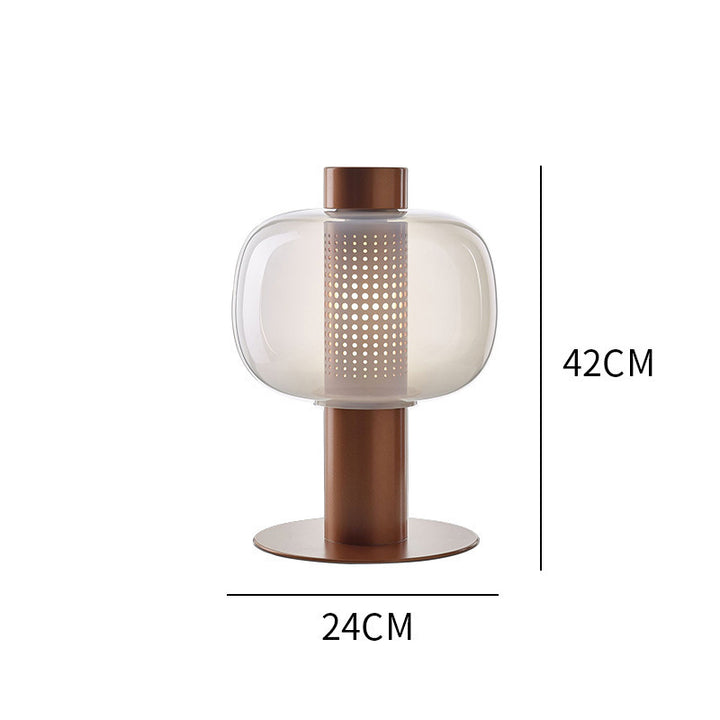 Artistic Table Lamp with Elegant Glass Shade