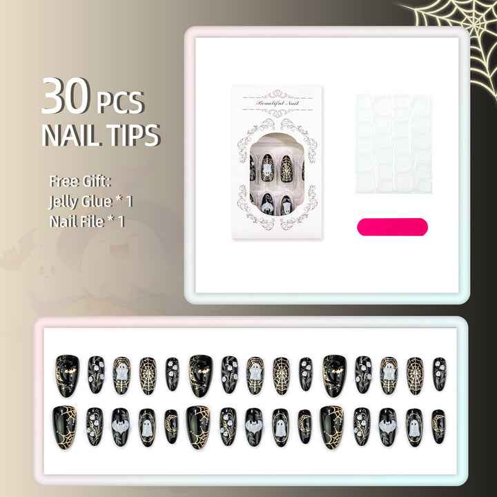 Halloween-Themed Decorative Press-On Nail Set 1790738553