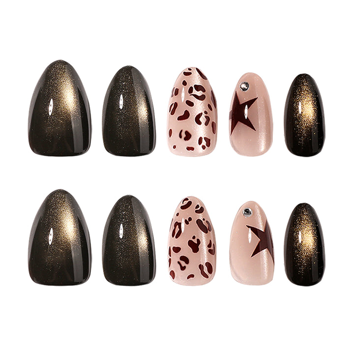 Artful Nail Extensions with Glamorous Leo Design Stornfield