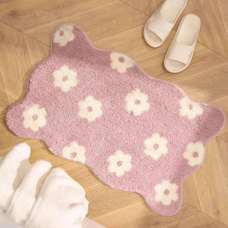 Soft Checkered Bath Mat