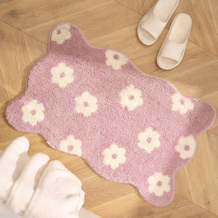 Soft Checkered Bath Mat