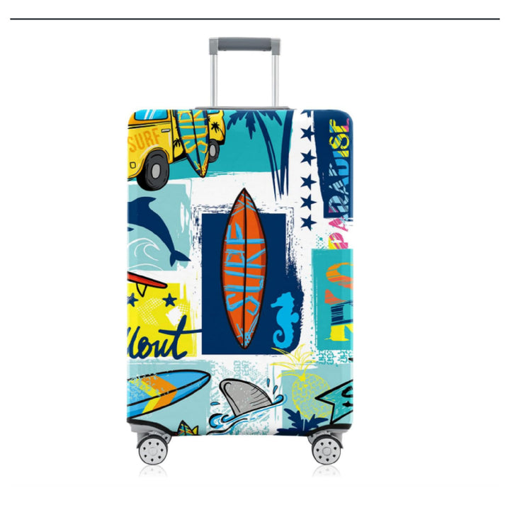 Unisex non-elastic suitcase cover with mandala motif, stretch protective cover for telescopic handle and wheels Stornfield