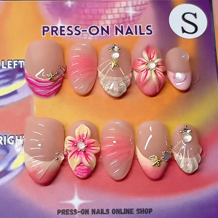 Decoratively Designed Press-On Nails