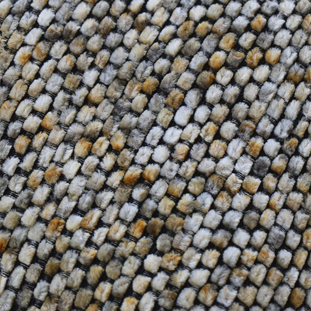 Square decorative cushion cover with粗糙 woven bouclé look and fine piping Stornfield