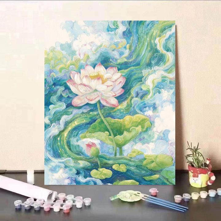 DIY Water Lily and Koi Fish Canvas Painting Kit Stornfield