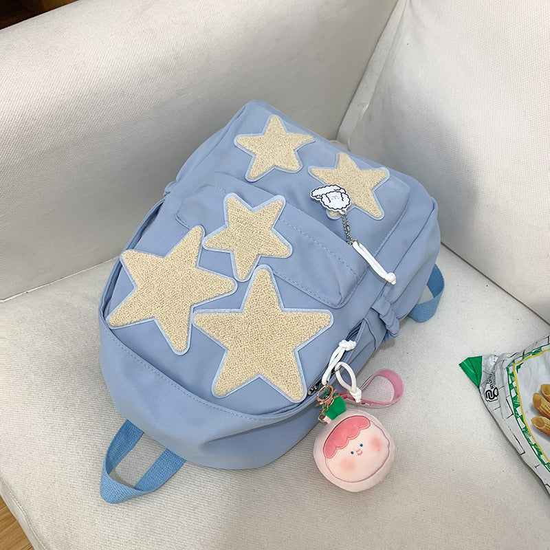 Star-Embellished Casual Backpack