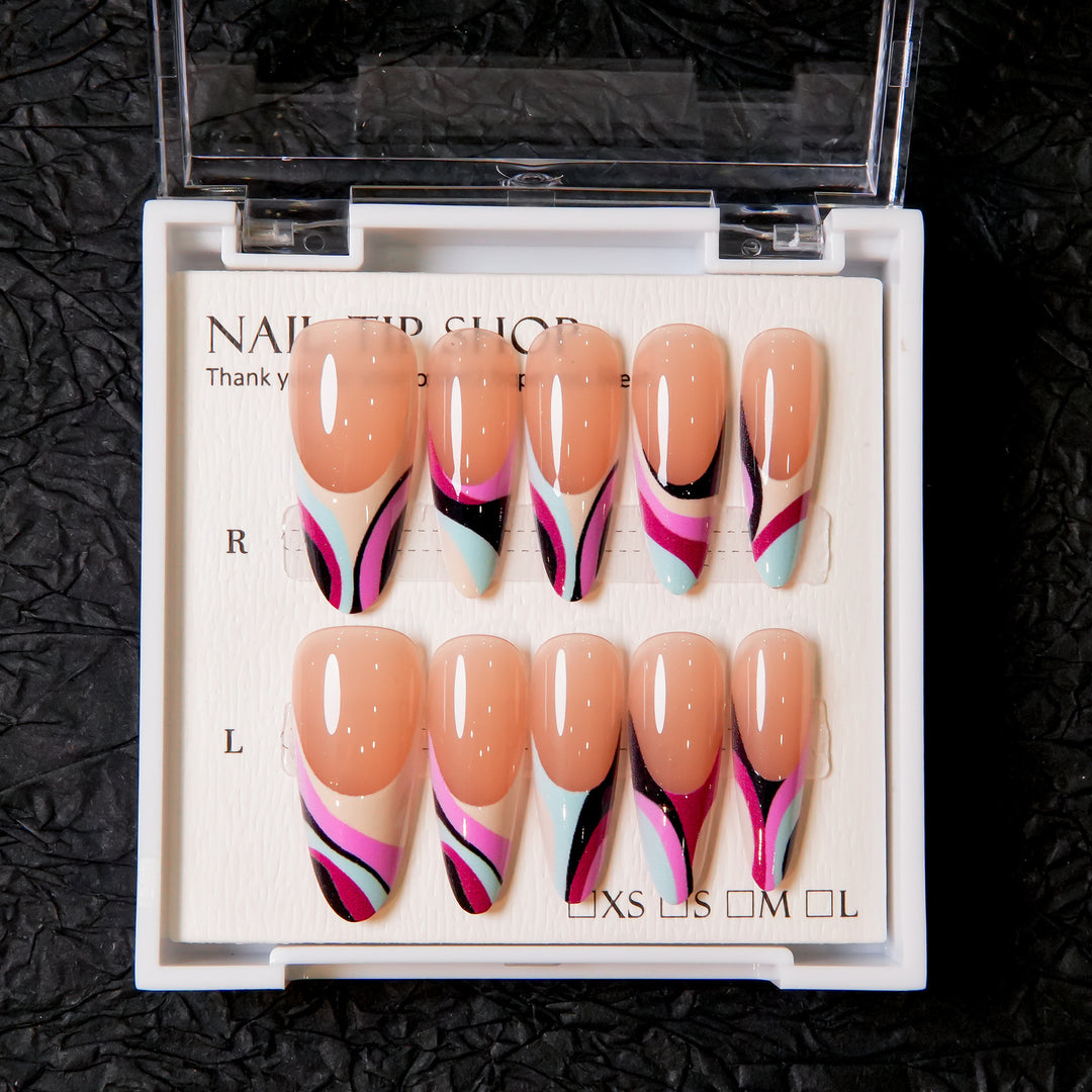 Artistic Abstract Design Press-On Nails
