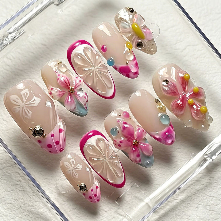 Decorative Floral Nail Art Kit